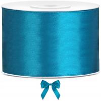 TASIEMKA WSTĄŻKA SATYNOWA TURKUSOWA TURKUS NA KOKARDY DO PREZENTÓW 50MM/25M