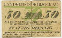 Notgeld Kolejowy Brochów Brockau in Schlesien Śląsk 50 pfennig fenigów 1920