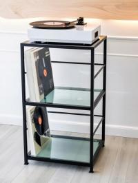 Stojak Maestro Grand metalowy loft na płyty LP 40 cm x 40 cm wys. 80 cm