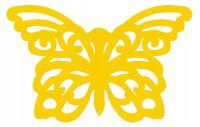 Бабочка кулон 2 Весна декор ажурный желтый