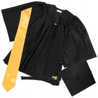 1Zestaw Gładki Czarny Suknia Graduacyjna I Zestaw Czapek Z 2024 Chwost