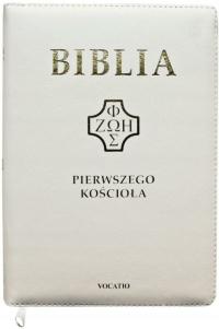 Biblia pierwszego Kościoła biała z paginatorami
