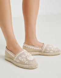 SIMPLY BE BEŻOWE ESPADRYLE HAFT N7E ZT1__39,5