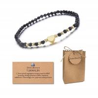 Bransoletka Damska Serce Turmalin Kamień Naturalny