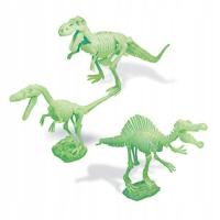 SZKIELETY DINOZ ŚW W CIEMN 3SZT CL1766K