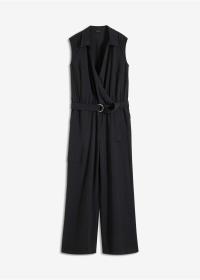 Jnz CZARNY KOMBINEZON Z WISKOZY