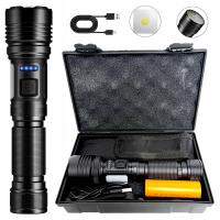 Полицейский мощный светодиодный фонарик дальнего действия 1700M. USB - C Power-BANK 35W COB