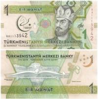 Banknot 1 manat (2017) Turkmenistan