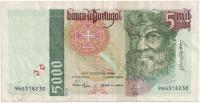3.db.Portugalia, 5 000 Escudos 1996, St.3+