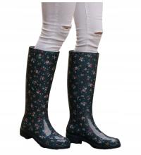 Резиновые сапоги Женские резиновые сапоги с высоким голенищем водонепроницаемые 18267