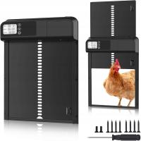 DRZWI DO KURNIKA AUTOMATYCZNE Z LCD TIMER ALUMINIOWE WODOODPORNE