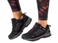Женские треккинговые ботинки SOFTSHELL, черные розовые аксессуары на шнуровке r 41