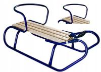 ПОЛЬСКИЕ МЕТАЛЛИЧЕСКИЕ САНКИ VIVA СО СПИНКОЙ