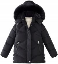 KURTKA ZIMOWA #055-C4 PUCHOWA NA MISIU 122/128