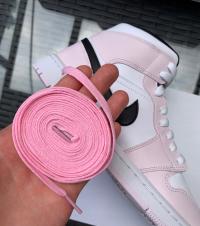 Шнурки для Jordan 1 Pink / baby pink 140cm 8mm