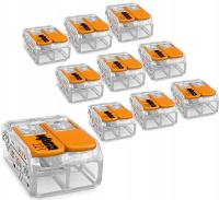 10x Szybkozłączka 2x0,14-4mm² WAGO 221-412