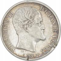 7.fu.DANIA, FRYDERYK VII, 1 RIGSDALER 1855 FF