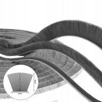 Uszczelka szczotkowa samoprzylepna 9x5mm 5m szara do drzwi i okien