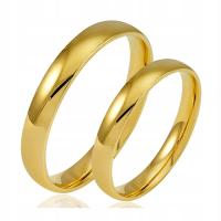 OBRĄCZKI ŚLUBNE KLASYCZNE PÓŁOKRĄGŁE 3mm ŻÓŁTE ZŁOTO 375/9K CENA ZA KOMPLET