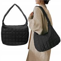 TORBA DAMSKA CZARNA DUŻA MOCNA MIĘKKA POJEMNA PIKOWANA MIEJSKA ZIMOWA