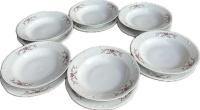 zestaw obiadowy 6 + 6 talerzy porcelana Włocławek PRL