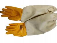 Перчатки пчеловодства нитрил с холстом желтый длинный сильный польский r 10 / XL