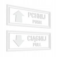 Naklejki Pchnij Ciągnij Pchać Ciągnąć Push Pull 8.1 x 21.5 cm