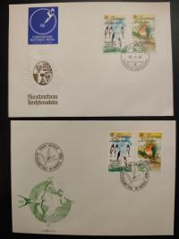 !! PTAKI - LIECHTENSTEIN 1986 - 2 KOPERTY - STAN BDB !