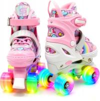 Wrotki SUOTU S77 biały, różowy