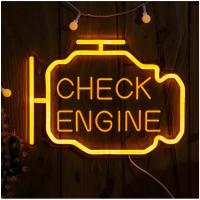 NEON LED CHECK ENGINE REKLAMA SZYLD DO WARSZTATU GARAŻU DLA MECHANIKA USB