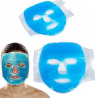 Żelowa maska chłodząca na twarz okład kompres na migrenę ból głowy zimna