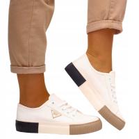 BUTY DAMSKIE SPORTOWE TRAMPKI STYLOWE WYGODNE WIĄZANE