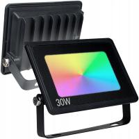 KOLOROWY NAŚWIETLACZ OGRODOWY REFLEKTO HALOGEN LAMPA LED RGB IP65 30W PILOT