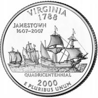 USA -2000 - 25 Centów - VIRGINIA - STANY USA