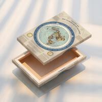 Plaska ziemia Mapa Świata Gleason 1892r. Odnowiona CANVAS OBRAZ