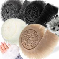 ZESTAW 4 SZT TAŚMY Z FUTRANYM WYKOŃCZENIEM WSTĄŻKI ZE SZTUCZNEGO FUTRA