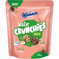 Manner Wafer Crunchies Ciastka Orzechowe Mix Mleczna Ciemna Czekolada 130g