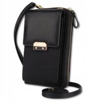 Черная сумка-клатч для телефона