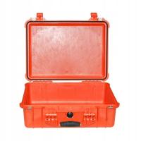 Peli 1520 walizka skrzynka szczelna pusta pomarańczowa