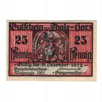 Banknot, Niemcy, Thale a.Harz Stadt, 25 Pfennig, p