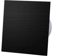 Вентилятор ванной комнаты 100 мм панель черный глянец плексиглас тихий AIRROXY