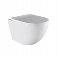 MISKA WC WISZĄCA TORNADO NERO-WH-02 BIAŁA DESKA WOLNOOPADAJĄCA DUROPLAST NE