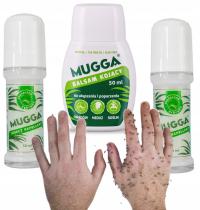Zestaw 2x Mugga mleczko Roll-on 20% DEET na komary i kleszcze 50ml + balsam