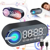 UNIWERSALNY BUDZIK LED GŁOŚNIK BT RGB OŚWIETLENIE RADIO ŁADOWANIE USB