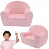 Детское кресло из пенопласта для детской комнаты розовый плюшевый