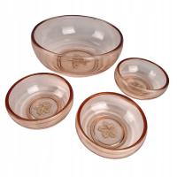 Стеклянная чаша 3 чаши в стиле ар-деко 30 / 40