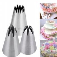 Tylki DUŻE 3szt. Cukiernicze 1M 2D 9FT+5szt Rękaw cuk.jednorazowe