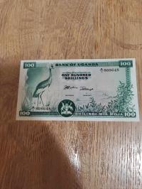 Uganda - 100 Szylingów - bez napisu Bank of Uganda - bardzo rzadki