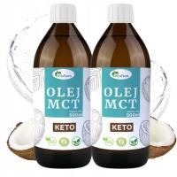 Olej MCT z kokosa 2x500 ml dieta KETO Naturalny do kawy kuloodpornej Vegan