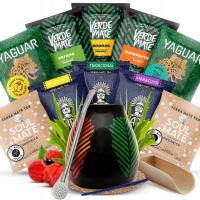 Zestaw startowy Yerba Mate Tykwa Bombilla 10x50g GRATIS DREWNIANA NABIERKA